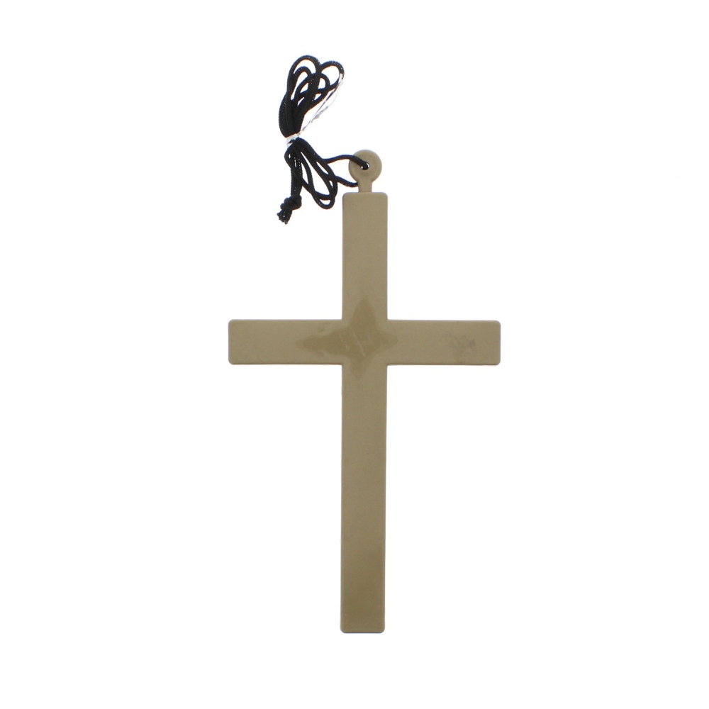 Zac's Alter Ego - Long Monk Cross Costume Necklace - Brown